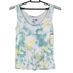 Women's Terra & Sky Tie-Dye Tank Top Sleeveless Scoop Neck Size 0X 14W